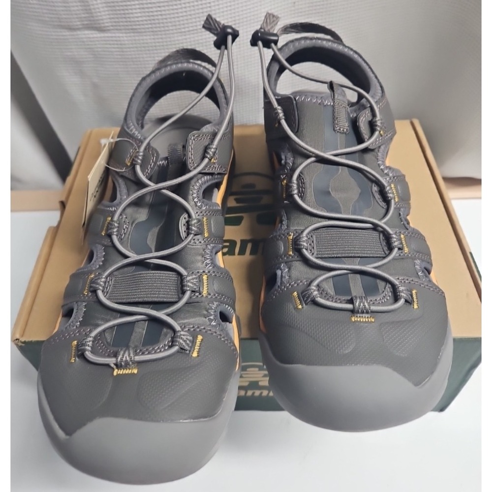 Kamik Cleansport Syros Charcoal women Sz 7M closed Toe sandals anti‎ odor vegan - Picture 2 of 10